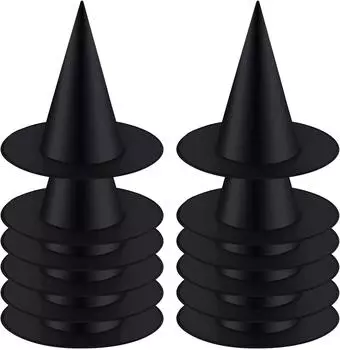 12 шт. шляпа ведьмы на Хэллоуин, подвесная шляпа ведьмы, аксессуар для костюма на Хэллоуин, подарок на вечеринку, черный чёрный