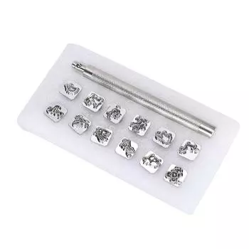 12 шт. штамповочный инструмент с китайским узором зодиака DIY кожа ремесло резьба штамп 1 шт ручка