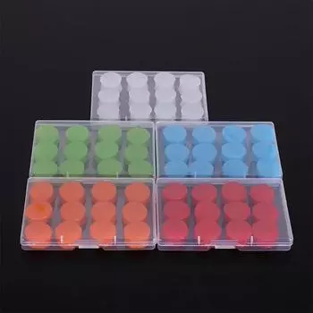 12 шт. силиконовые беруши для сна, шумоподавление, антихрап, звукоизоляция, беруши для сна, защита ушей, многоразовые беруши белый