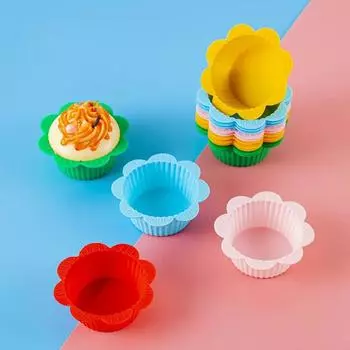 12 шт. силиконовые формочки для выпечки кексов многоразовые антипригарные формы для кексов десерт пудинг держатели формочки для выпечки кухонные формы для выпечки