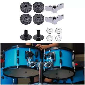 12 шт. сменные аксессуары для тарелок, барашковые гайки, барабанные фетровые подушечки для набора серый