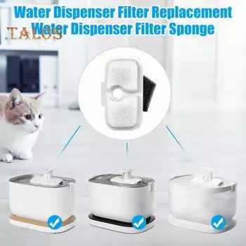 12 шт. сменный фильтр для фонтана для кошек с активированным углем, система фильтрации с губками предварительной очистки для фонтана PETLIBROWF005/115/105 12pcs