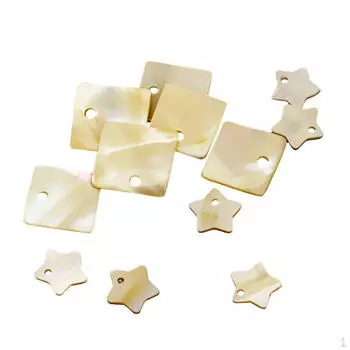 12 шт., смешанные квадратные бусины в виде ракушек, ювелирные изделия, подходят для жемчуга, кристалла, нефрита, драгоценного камня