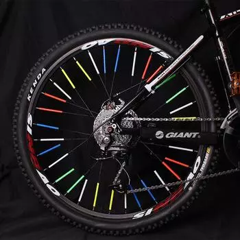 12 шт. спицы велосипедного колеса, светоотражающая трубка, предупреждающая предупреждающая велосипедная отражающая трубка, велосипедная светоотражающая наклейка белый