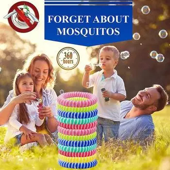 12 шт. спиральный репеллентный браслет с эфирным маслом для растений водонепроницаемый долговечный репеллентный браслет для походов и путешествий для взрослых и детей 12pcs