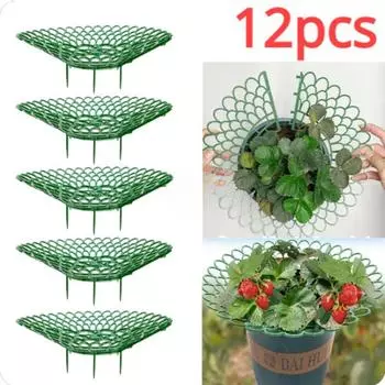 12 шт., стойка для выращивания клубники, фруктов, овощей, с 3 прочными опорными ножками, садовые инструменты, стойка для посадки, стойка для выращивания, балкон trumpet-4pcs