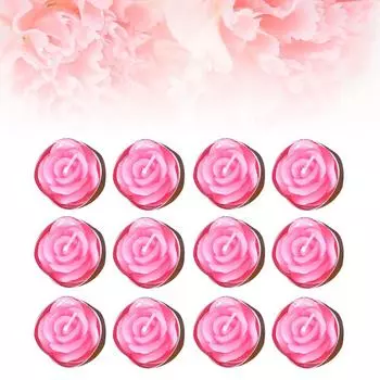 12 шт. свадебные дни рождения домашние сувениры розовые бездымные беспламенные плавающие свечи Miss Wax