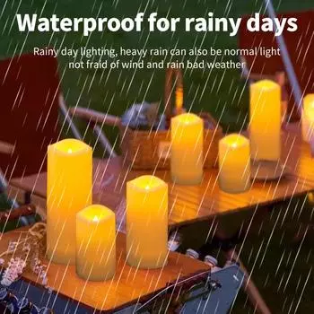 12 шт. светодиодных свечей, беспламенных свечей на батарейках с 2 пультами дистанционного управления и таймерами для домашнего рождественского декора для вечеринки, свадьбы