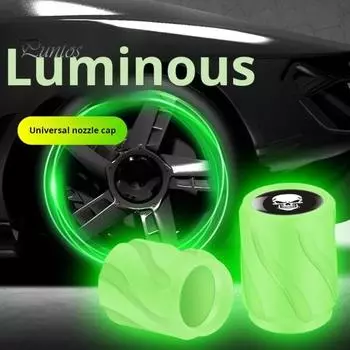 12 шт., светящиеся автомобильные универсальные колпачки для клапанов шин, улучшенная видимость, простая установка, универсальные люминесцентные колпачки для клапанов шин, экстерьер автомобиля 12pcs синий