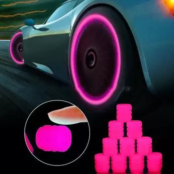 12 шт. светящиеся колпачки для штока клапана шины, мини-размер, универсальные, простые в установке, флуоресцентные светящиеся синий