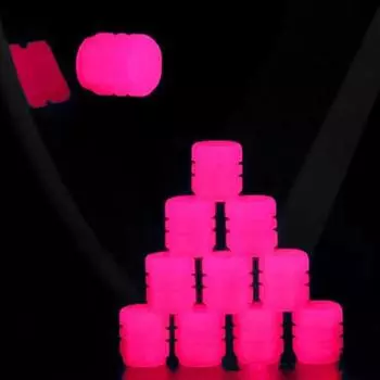 12 шт. светящиеся колпачки для штока клапана шины, мини-размер, универсальные, простая установка, флуоресцентные светящиеся колпачки для шин, чехлы красный