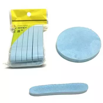 12 шт., сжатая губка для мытья лица, одноразовая пудра для чистки лица синий