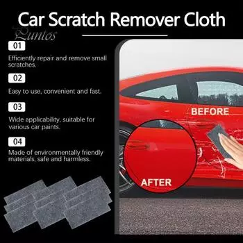 12 шт. Ткань для ремонта царапин на автомобиле, нанотехнология, безопасная, многоразовая, для защиты краски транспортных средств, средство для удаления царапин на автомобиле серый