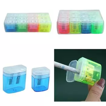 12 шт. точилка с одним отверстием, маленькая точилка с двумя отверстиями, точилка для детей, студентов, на день рождения, Рождество, подарочные пакеты, наполнители 1