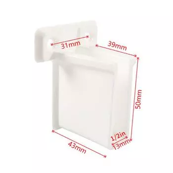 12 шт. Торцевые кронштейны для проволочных полок, белые пластиковые кронштейны для полок шкафа с винтами