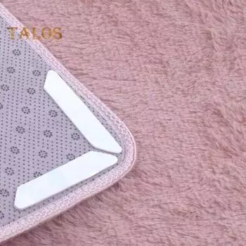 12 шт. трапециевидный захват для ковра, моющийся, многоразовый, для напольной плитки из твердой древесины, двухсторонняя клейкая лента для ковра, наклейка на коврик 12pcs белый