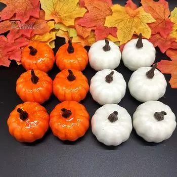 12 шт. тыква на Хэллоуин, имитация реалистичных поддельных тыквенных украшений из пенопласта, осенний домашний декор для праздника урожая I