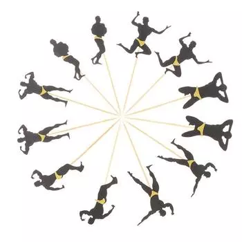 12 шт. украшения для кексов на девичник, украшения для кексов на стриптиз, украшения для кексов на девичник