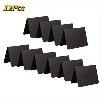 12 шт./упак. Мини-доски для письма мелом прямоугольные двухсторонние доски для письма мелом свадьба день рождения вечеринка домашний декор знак доска для сообщений 12Pcs