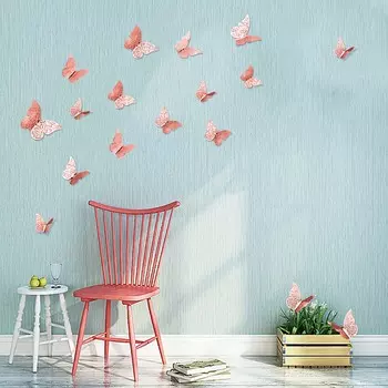 12 шт./упак. наклейки в виде бабочки с 3D трехмерными выдолбленными бумажными наклейками на стену для свадьбы, дня рождения, комнаты, кафе, декора витрины Gold