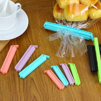 12 шт./упак. Портативный герметик для хранения продуктов, пластиковый зажим для консервации закусок, инструменты для кухни, аксессуары 3 разных размера