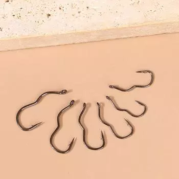 12 шт./упак. рыболовный крючок из высокоуглеродистой стали с острым ушком и зазубринами, автоматический перекидной рыболовный крючок для принадлежностей для ловли карпа