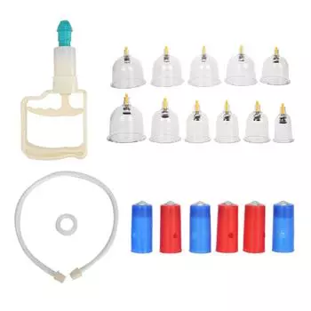 12 шт., устройство для массажа тела, вакуумные банки для магнитной терапии, набор вакуумных присосок