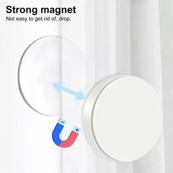 12 шт. Утяжелители для душевых занавесок с магнитным покрытием, ветрозащитный, не требующий установки, противоскользящий, прочный, предотвращающий продувание, утяжелители для флагов и скатертей белый