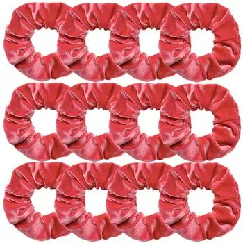 12 шт. Винтажные женские розовые бархатные резинки для волос, головные уборы для маленьких девочек, эластичные резинки для волос, детские аксессуары для волос, резинка для волос для женщин