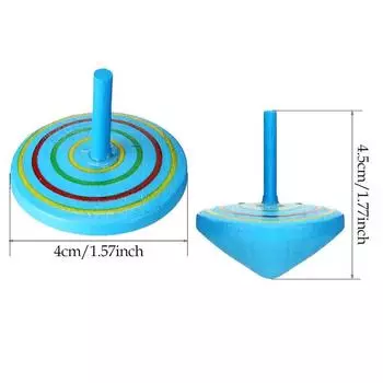 12 шт. Волчок, Игрушечные волчки, 4 см расписанные вручную деревянные наполнители для праздничных мешочков и деревянная игрушка-волчок, креативная деревянная сенсорная игрушка 12Pcs(Random Color)