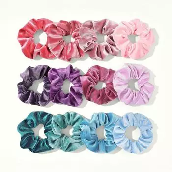 12 шт. в упаковке бархатные резинки для волос резинки для волос эластичные резинки для волос веревки резинки для волос для женщин или девочек аксессуары для волос