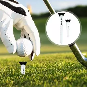 12 шт. в упаковке, регулируемые пластиковые тройники, уменьшающие трение, боковое вращение, длинные и короткие тройники для гольфа, оптом, для мужчин, аксессуары для гольфа черный белый