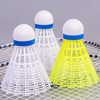 12 шт. в упаковке, воланы для бадминтона, нейлоновые воланы с перьями, тренировочные мячи для бадминтона для начинающих, для занятий спортом на открытом воздухе белый