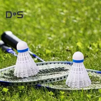 12 шт. в упаковке, воланы для бадминтона, нейлоновые воланы с перьями, тренировочные мячи для бадминтона для начинающих, для занятий спортом на открытом воздухе белый