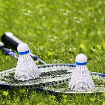 12 шт. в упаковке, воланы для бадминтона, нейлоновые воланы с перьями, тренировочные мячи для бадминтона для начинающих, для занятий спортом на открытом воздухе белый