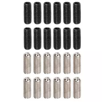 12 шт. винты для регулировки высоты седла, металлический регулировочный набор, детали моста для электрогитары, аксессуары Silver