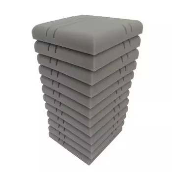 12 шт., волоконные акустические панели, акустическая обработка пены высокой плотности, поперечная звукопоглощающая доска серый