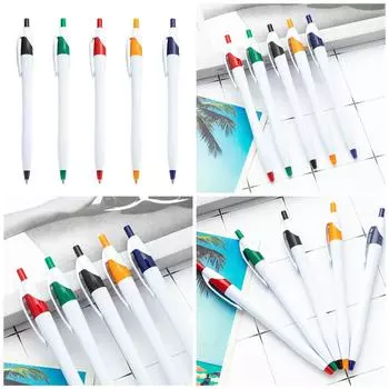 12 шт. выдвижная шариковая ручка с зажимом для ручки, офисная ручка для подписи, ручка для подписи, гладкая для письма на стойке регистрации отеля красный