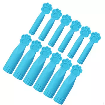 12 шт. Защитные булавки для вязания, силиконовые фиксаторы для кончиков синий