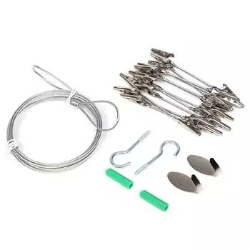 12 шт. зажим для фото, проволока, настенное украшение, памятная открытка, записка, 2 зажима