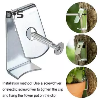 12 шт. зажим для кашпо настенный металлический крючок для цветочного горшка глиняный держатель для цветочного горшка вешалка для горшечных растений для балкона крыльца садовый декор белый