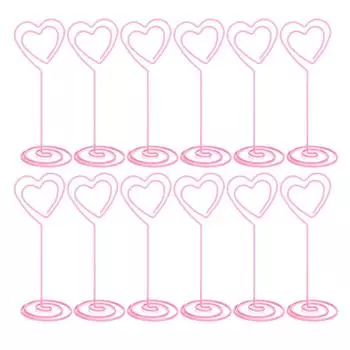 12 шт. зажим для визиток, офисные принадлежности, держатель для сообщений с основанием в виде сердца