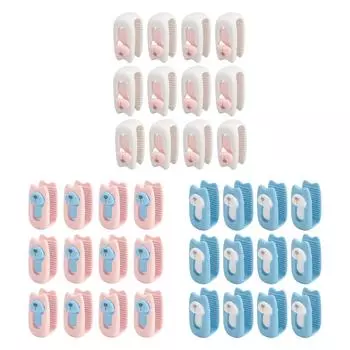 12 шт. зажимов для пододеяльников, предотвращающих смещение одеяла, пластиковые зажимы для простыни и одеяла White