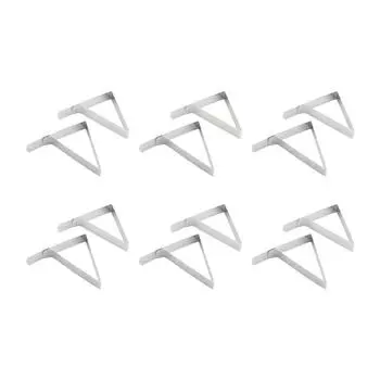 12 шт. зажимов для скатертей из нержавеющей стали, прочно удерживают стол для длительного использования в любом месте