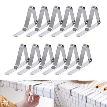 12 шт. зажимы для скатерти, тяжелые зажимы для стола для пикника, зажимы для скатерти из нержавеющей стали, держатели скатерти