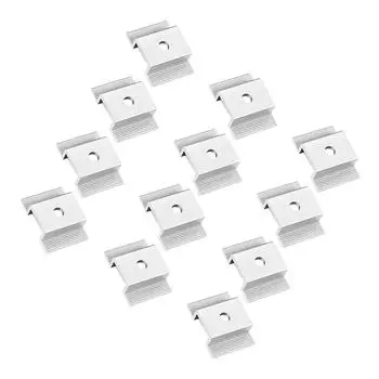 12 шт. Зажимы для солнечных панелей Кронштейны для крепления из алюминиевого сплава Аксессуары для кровельных систем Конструкции для легкой установки