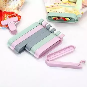 12 шт., зажимы для сумок, зажимы для пищевых пакетов из АБС-пластика, уплотнитель для пластиковых пакетов, портативные зажимы для сумок для хранения продуктов, зажим