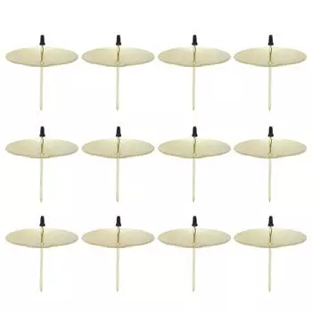 12 шт., железный материал для свечей 7x6,5 см/2,8x2,6 дюйма, золотистый, прочный, надежный, декоративный, пригодный для ношения, крепеж