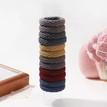 12 шт. Женские простые базовые эластичные резинки для волос, резинки-скранчи для хвостика, модная повязка на голову, аксессуары для волос