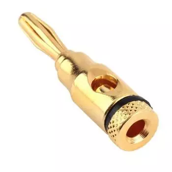 12 шт. золотых 24K банановых штекеров аудио разъем для акустического кабеля винтовой разъем США